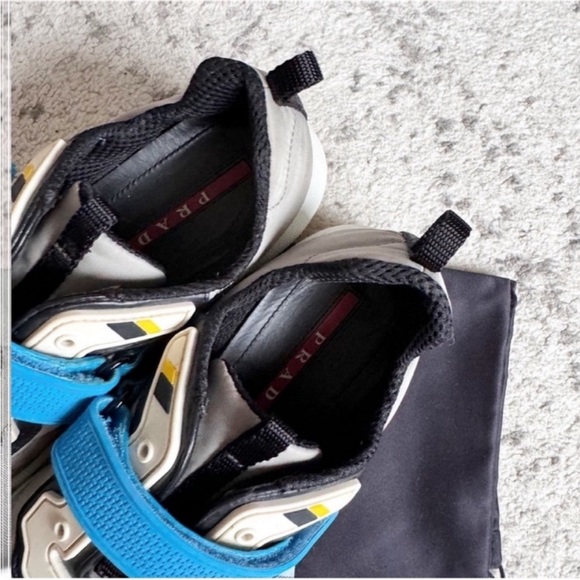 Prada sport soft nylon comfy colorbock sneakers tennis shoes - Picture 4 of 10